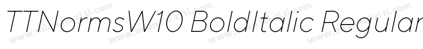TTNormsW10 BoldItalic Regular字体转换